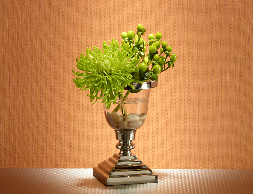 pazo russet orange commercial wall covering with plant
